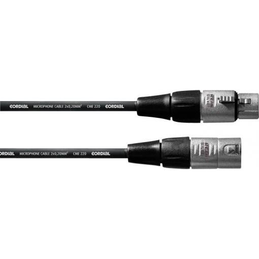 Cordial CFM10FM XLR propojovací kabel [1x XLR zásuvka - 1x XLR zástrčka] 10.00 m černá
