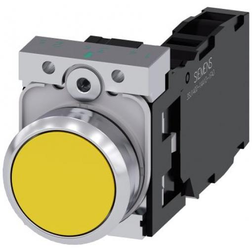 Siemens Tlačítkový spínač, řada: SIRIUS ACT 3SU11 IP66, IP67, IP69K SPST Deska 22 mm Žlutá