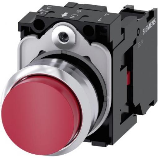 Siemens Tlačítkový spínač, řada: SIRIUS ACT 3SU11 IP66, IP67, IP69K SPST Deska 22 mm Červená