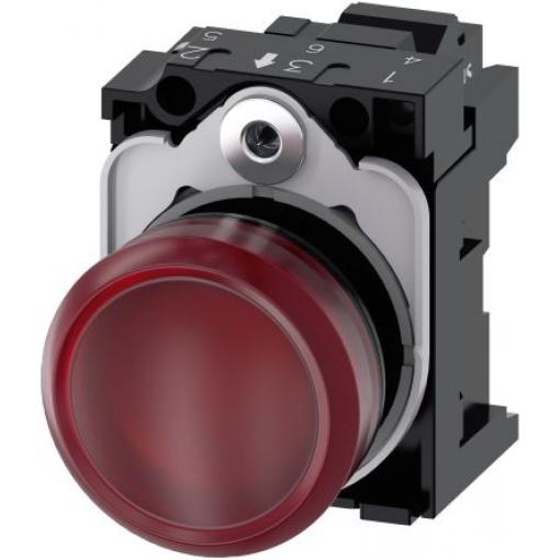 Siemens Indikátor, řada: SIRIUS ACT 3SU11 Montáž do panelu LED Červená, průměr výřezu: 22 mm IP67, IP69, IP20, IP66