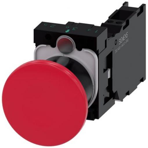 Siemens Tlačítkový spínač, řada: SIRIUS ACT 3SU11 IP66, IP67, IP69K SPST Deska 22 mm Červená