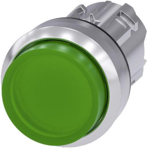 Siemens Hlava tlačítka, řada: SIRIUS ACT 3SU10 Zelená Okamžité, průměr výřezu: 22 mm IP66, IP67, IP69K