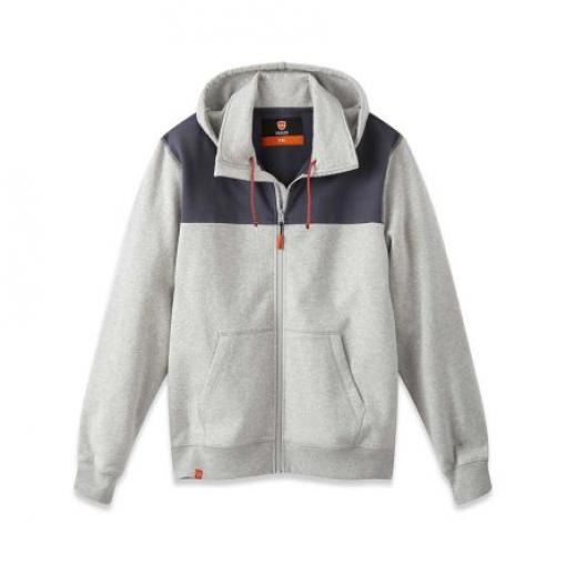 Mikina s kapucí Unisex, SC: S, SC: 340 to 360 mm, Šedá, Bavlna Zip Parade, řada: OCAMPO, EUR: 340 to 360 mm No