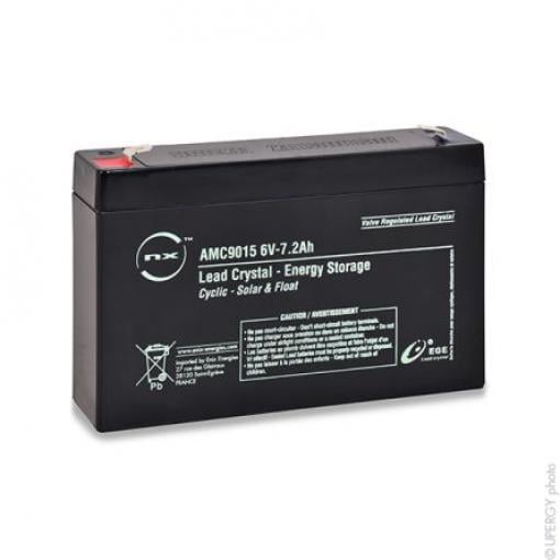 Uzavřený olověný akumulátor AMC9015 Standardní konstrukce Krystal olova 7.2 Ah 11 year ENIX Energies 6 V