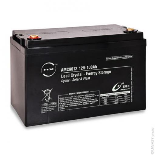Uzavřený olověný akumulátor AMC9012 Standardní konstrukce Krystal olova 100 Ah 11 year ENIX Energies 12 V