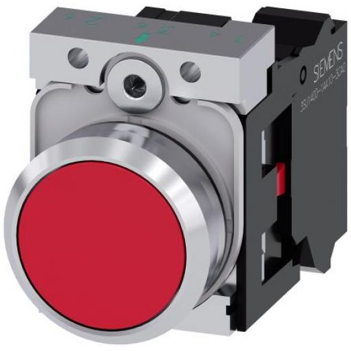 Siemens Tlačítkový spínač, řada: SIRIUS ACT 3SU11 IP66, IP67, IP69K SPST Deska 22 mm Červená