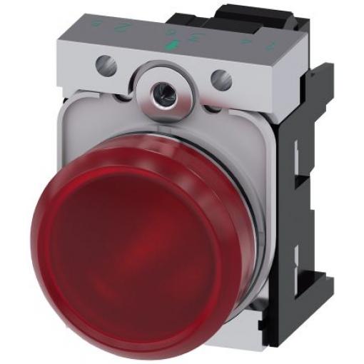 Siemens Indikátor, řada: SIRIUS ACT 3SU11 Montáž do panelu LED Červená, průměr výřezu: 22 mm IP69, IP20, IP66, IP67
