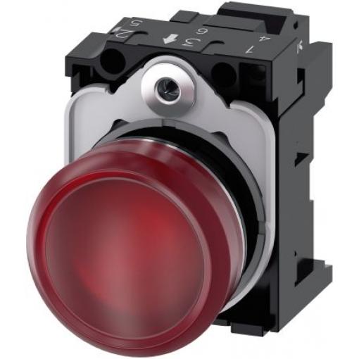 Siemens Indikátor, řada: SIRIUS ACT 3SU11 Montáž do panelu LED Červená, průměr výřezu: 22 mm IP69, IP67, IP66, IP20