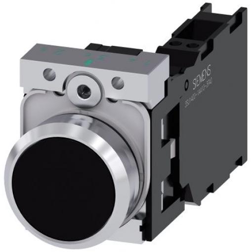 Siemens Tlačítkový spínač, řada: SIRIUS ACT 3SU11 IP66, IP67, IP69K SPST Deska 22 mm Černá
