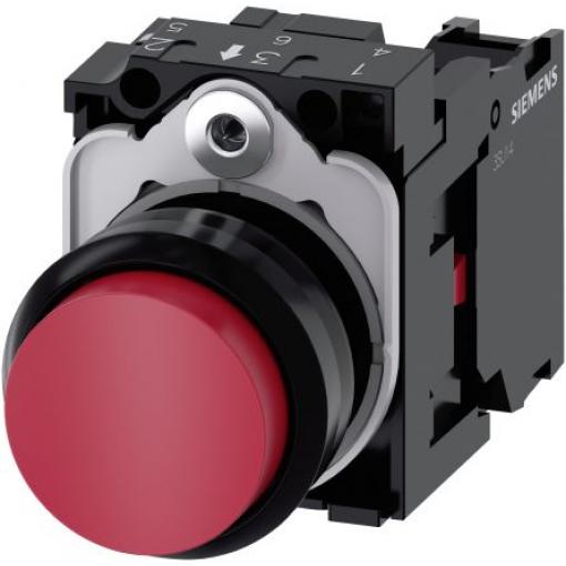 Siemens Tlačítkový spínač, řada: SIRIUS ACT 3SU11 IP66, IP67, IP69K SPST Deska 22 mm Červená