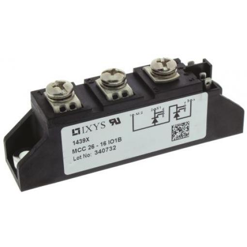 IXYS Duální tyristorový modul MCC26-16IO1B 100 mA 0.56 kA 32 A 1600 V TO-240AA 1.64 V, počet kolíků: 7 kolíkový