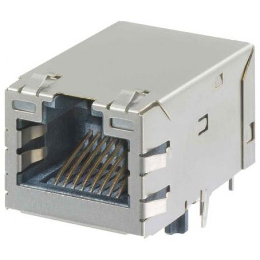 Molex Konektor RJ45, řada: 93769 Vnitřní, počet cest: 8, Pravý úhel, Montáž do panelu Stíněné, počet portů: 2portový