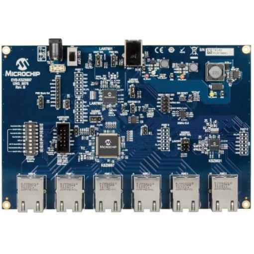 Komunikační a bezdrátový vývojový nástroj pro Gigabitový ethernetový přepínač KSZ9031RNX, LAN7801, KSZ9897R Spínač
