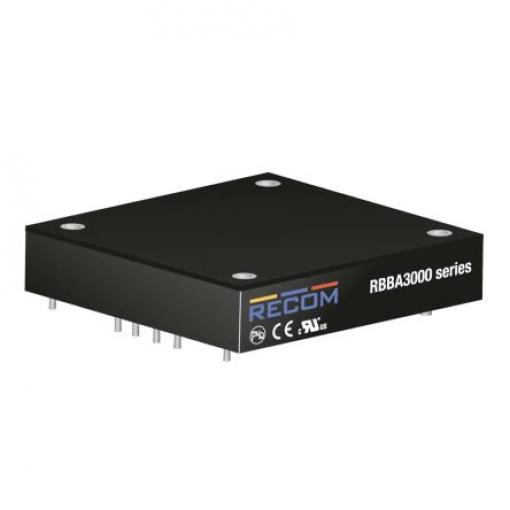 Recom Měnič DC/DC RBBA3000, výstup: 0V dc, 60 V dc, Vin 48V dc 50 A, Vin 9V Montáž na plošný spoj -40 °C 85 °C