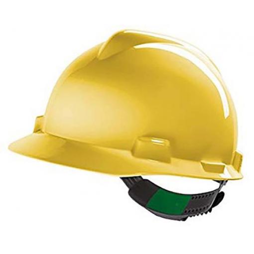 MSA Safety Ochranná přilba EN 397, Žlutá, Vysoce výkonný polyethylen Integrovaný potní pásek Nastavitelný Standardní
