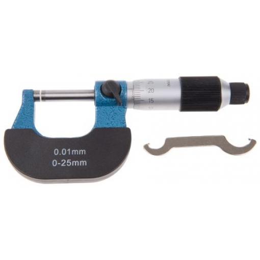 Mikrometr, přesnost: ±0.004 mm Externí, rozlišení: 0.01 mm, Metrické, max. měření: 25 mm RS PRO, ISOCAL