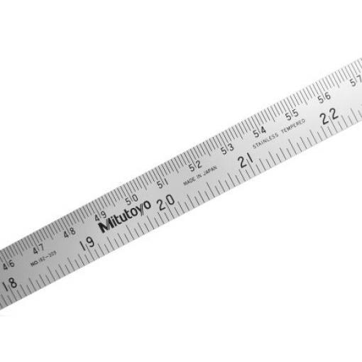 Pravítko 182-309, délka: 1 m Stupeň, in, Metrické, Minuta šířka 15.9 mm Matně chromovaný, Matný Ohebný, Ocel Mitutoyo