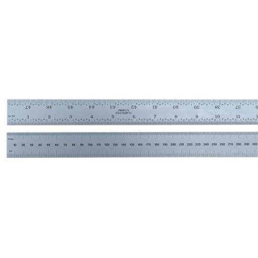 Pravítko, délka: 1.2 m Imperiální, Metrické šířka 32 mm Matný chrom, Ocel RS PRO