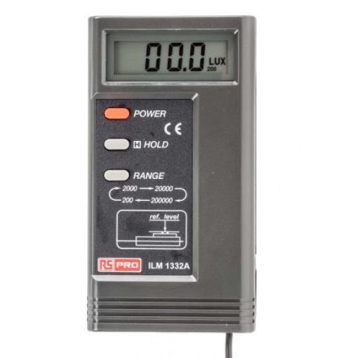Expozimetr 200000 lx, číslo modelu: ISO-TECH ILM1332A RS PRO 0.01lx, přesnost: ±3 %