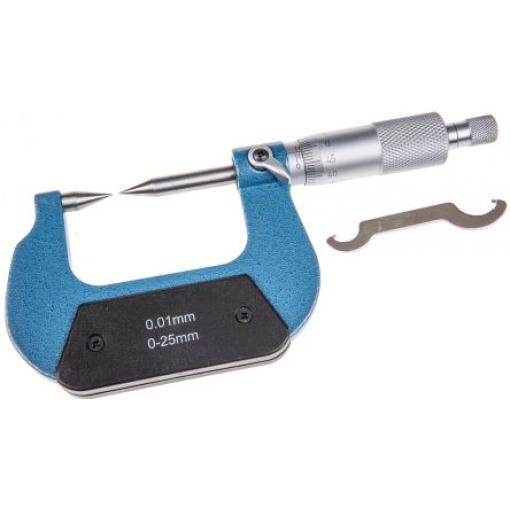 Mikrometr, přesnost: ±0.004 mm Externí, rozlišení: 0.01 mm, Metrické, max. měření: 25 mm RS PRO, ISOCAL