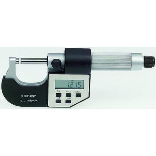 Mikrometr, přesnost: ±0.002 mm Externí, rozlišení: 0.001 mm, Obojí, max. měření: 25 mm RS PRO, ISOCAL