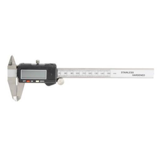 Kalibr 150 mm Digitální, přesnost: ±0.03 mm, rozlišení: 0.03 mm, Metrické, typ displeje: Digitální RS PRO, DKDCAL