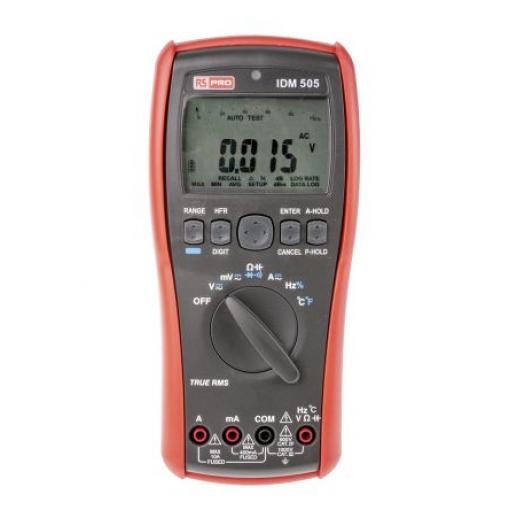 Multimetr Ruční 10 A ac, typ displeje: Digitální 1 kV ac, číslo modelu: IDM505 RS PRO True RMS 10 A dc, ISOCAL
