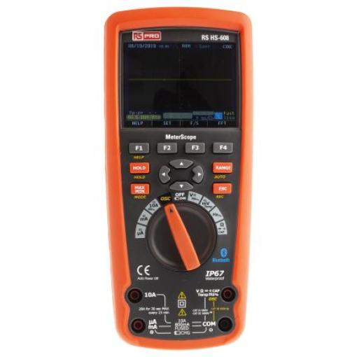 Multimetr Ruční 10 A ac, typ displeje: Digitální 1 kV ac, číslo modelu: HS608 MeterScope RS PRO True RMS 10 A dc, ISOCAL