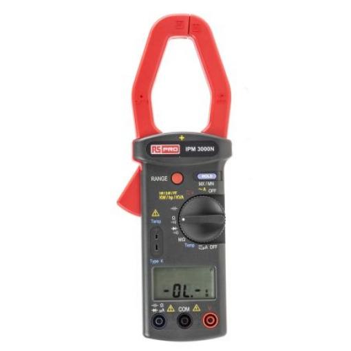 Klešťový měřicí přístroj 600 V ac 600 V dc 1 kA 1 MΩ 9000 °C, typ displeje: LCD RS PRO IPM3000N, ISOCAL