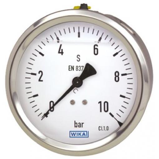 Tlakoměr Vnější 7075554 G 1/4 Nerezová ocel, 60 °C 16 bar 0 bar WIKA