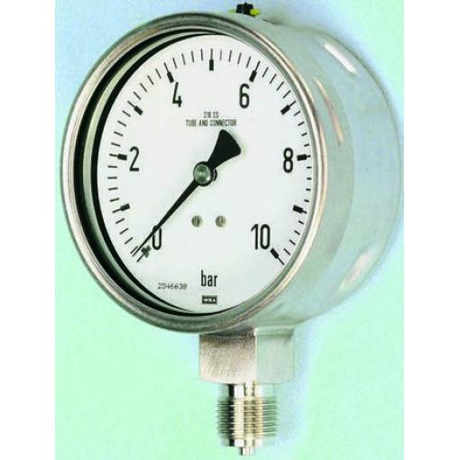 Tlakoměr 7094869, přesnost: ±1 % G 1/2 Nerezová ocel, 60 °C 1 bar 0 bar RS PRO
