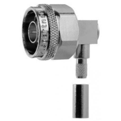 Telegartner Koaxiální konektor, řada: N Vnější, 50 Ω, orientace těla: Pravý úhel, Kabel Konektor N Pájecí, 11GHz 165 °C