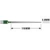 Teplotní sonda K Tužka RS PRO, typ sondy: Jehla, Vkládací, délka sondy: 100 mm 3.3 mm 250 °C