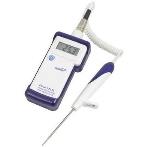 Digitální teploměr Kabelový FM35, přesnost: ±1°C °C, Fahrenheit, F, typ sondy: Dvojí účel (ponoření a povrch) 1, rozsah