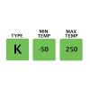 Teplotní sonda K Úzké RS PRO, typ sondy: Ponoření, délka sondy: 50 mm 4 mm 250 °C