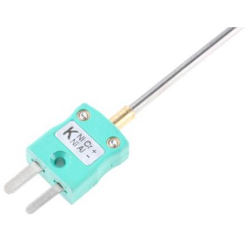 Termočlánek s minerální izolací 100 mm kabel typ K Nerezová ocel 321, Nerezová ocel 310 500 mm sonda 3 mm na 1100 °C