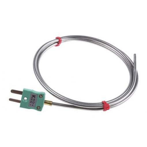 Termočlánek s minerální izolací 100 mm kabel typ K Nerezová ocel 1 m sonda, -40 °C 3 mm na 1100 °C IEC, RoHS Compliant