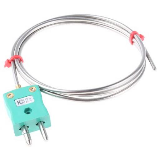 Termočlánek s minerální izolací 100 mm kabel typ K Nerezová ocel 1 m sonda, -40 °C 3 mm na 1100 °C IEC, RoHS Compliant