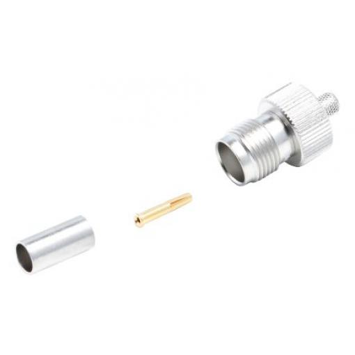 RS PRO Koaxiální konektor, řada: TNC Vnitřní, 50 Ω, orientace těla: Rovný, Kabel Konektor TNC Krimpovací, 11GHz 165 °C