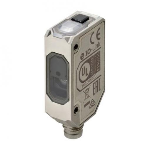 Omron Fotoelektrický snímač, řada: E3AS-F Infračervené Kompaktní Konektor M8, výstup: PnP Difuzní IP67, IP67G, IP69K