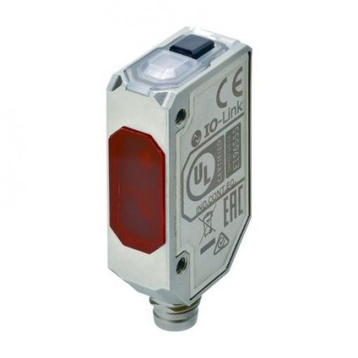 Omron Fotoelektrický snímač, řada: E3AS-L LED Kompaktní Konektor M8, výstup: NPN Rozptýlení s potlačením pozadí IP67,