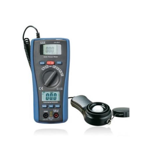 RS PRO Měřidlo solární energie a digitální multimetr, číslo modelu: DT-1307, rozlišení: 1 W/m², Digitální multimetr, typ