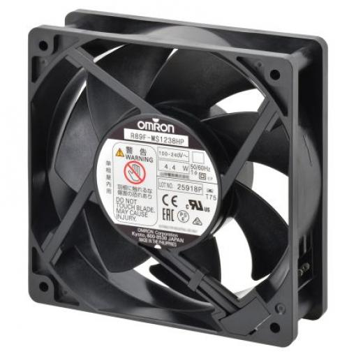 Omron Axiální ventilátor, řada: R89F, průtok vzduchu: 3 m³/min 4.4 W 100V ac, 240 V ac 80 mA 38 mm 120mm 120 mm