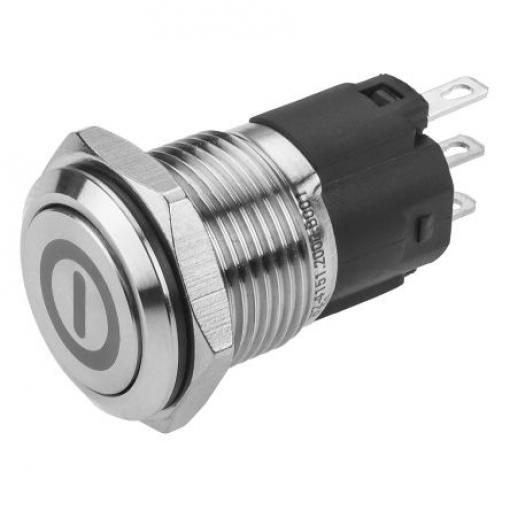 EAO Tlačítkový spínač, řada: 82 IP65, IP67 SPDT Panel Blokování 16 mm 3 A 240 V dc 240 V ac