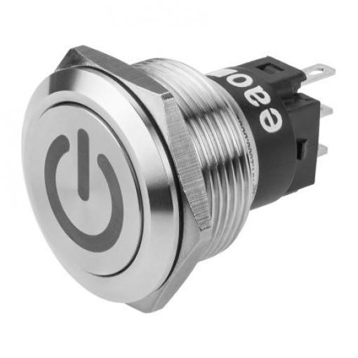 EAO Tlačítkový spínač, řada: 82 IP65, IP67 SPDT Panel Blokování 22.3 mm 3 A 240 V dc 240 V ac