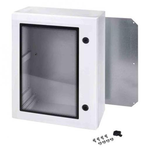 Fibox Nástěnná krabice, řada: ARCA IP65 Polykarbonát Světle šedá 300 mm Průhledné dveře 222.5 mm 487 mm