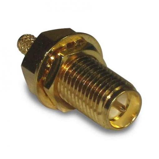 Amphenol RF Konektor SMA, orientace těla: Rovný, 50 Ω, 12.4GHz Vnitřní, typ kabelu: RG-316, RG188A, LMR-100, RG188,