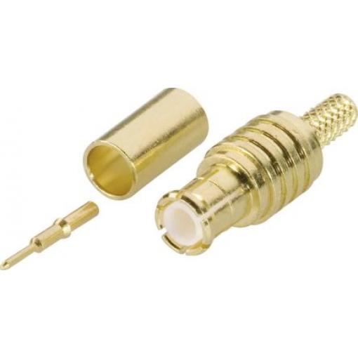 Amphenol RF Koaxiální konektor, řada: MCX Vnější, 50 Ω, orientace těla: Rovný, Kabel Konektor MCX Pájecí, 6GHz 165 °C