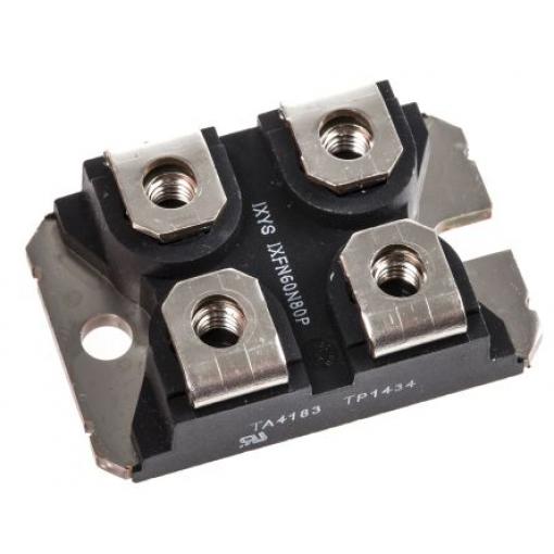 řada: HiperFET, Polar MOSFET IXFN60N80P Typ N-kanálový 53 A 800 V IXYS, SOT-227, počet kolíků: 4 kolíkový Vylepšení