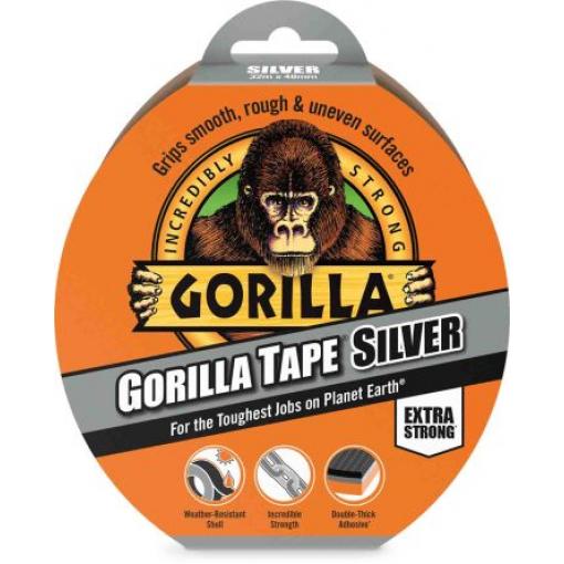Páska na potrubí, Stříbrná, délka: 8.2 m x 48 mm x 0.18 mm GORILLA GLUE EUROPE LTD Stříbrná
